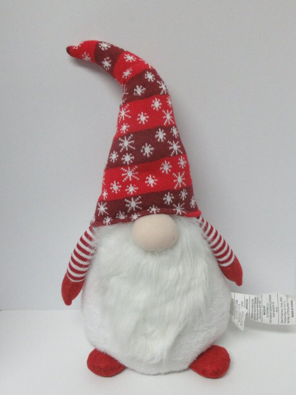 Glitzhome Fabric JOY Christmas Gnome Decor 22 inches tall